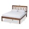 Baxton Studio Malene Mid-Century Walnut Finished Wood Queen Size Platform Bed 159-9609 - alternate 3